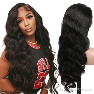 Hot 13x6 Hd Lace Frontal Wig, 13x6 Lace Front Human Hair Wig,Lace Front Wig Bleached Knots 180 Density Human Hair With Bangs